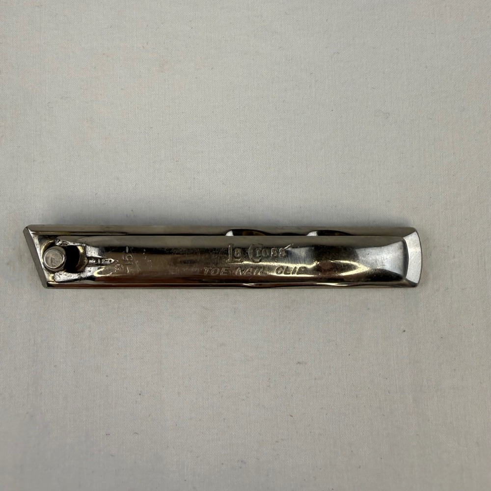 Vintage La Cross Toe Nail Clip Made in USA Metal Angled Toenail Clippers 4 Inch